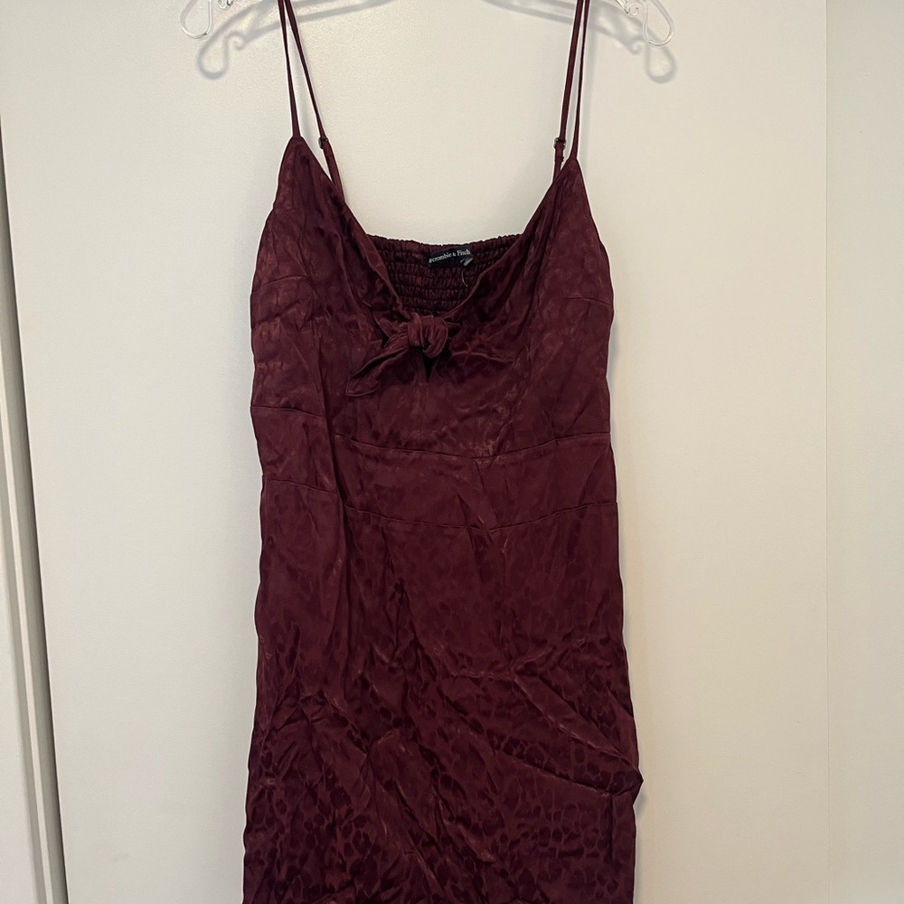 NWT A&F Leopard Satin Dress
